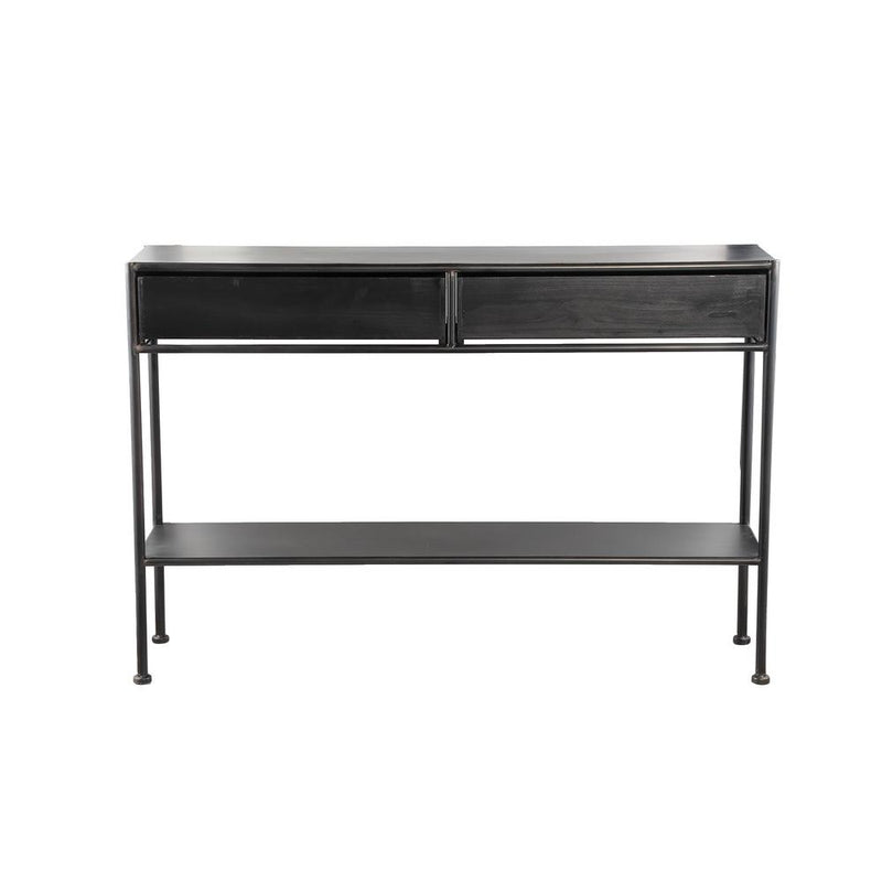 Bijzettafel Ray Zwart 28x121 cm-Bijzettafels-PTMD