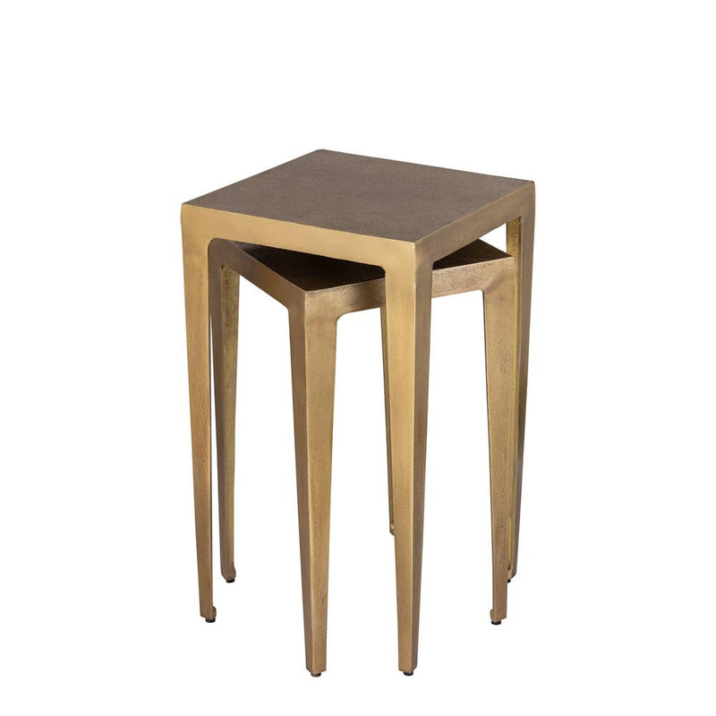 Bijzettafel Rivva Geel 32 cm-Bijzettafels-PTMD