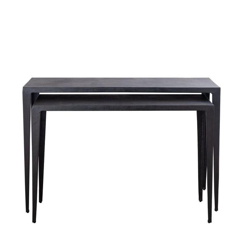 Bijzettafel Rivva Zwart 39x121 cm-Bijzettafels-PTMD