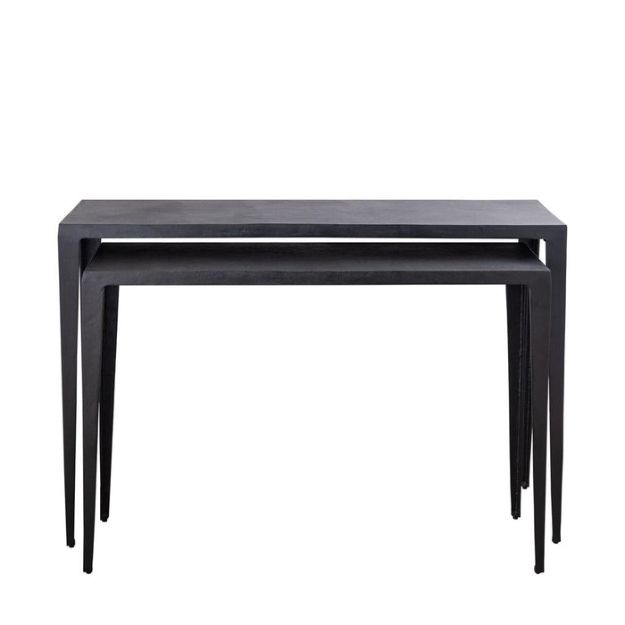 Bijzettafel Rivva Zwart 39x121 cm-PTMD