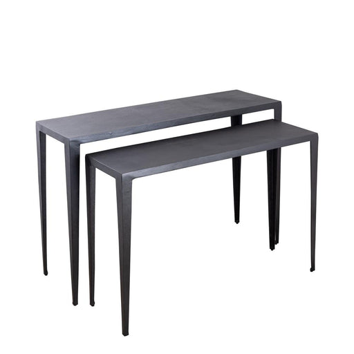 Bijzettafel Rivva Zwart 39x121 cm-PTMD