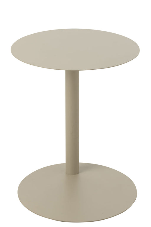 Bijzettafel Rond metaal beige-Bijzettafels-J-Line