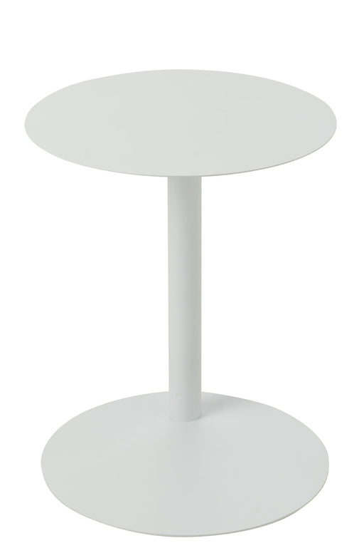 Bijzettafel Rond metaal wit-Bijzettafels-J-Line