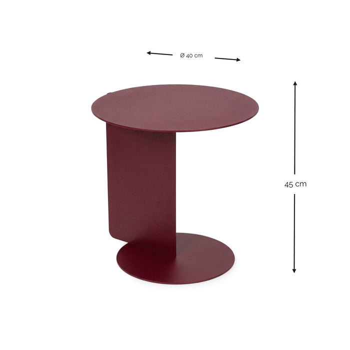 Bijzettafel SALSA Staal Burgundy 40x40x40cm Spinder Design-Bijzettafels-Spinder