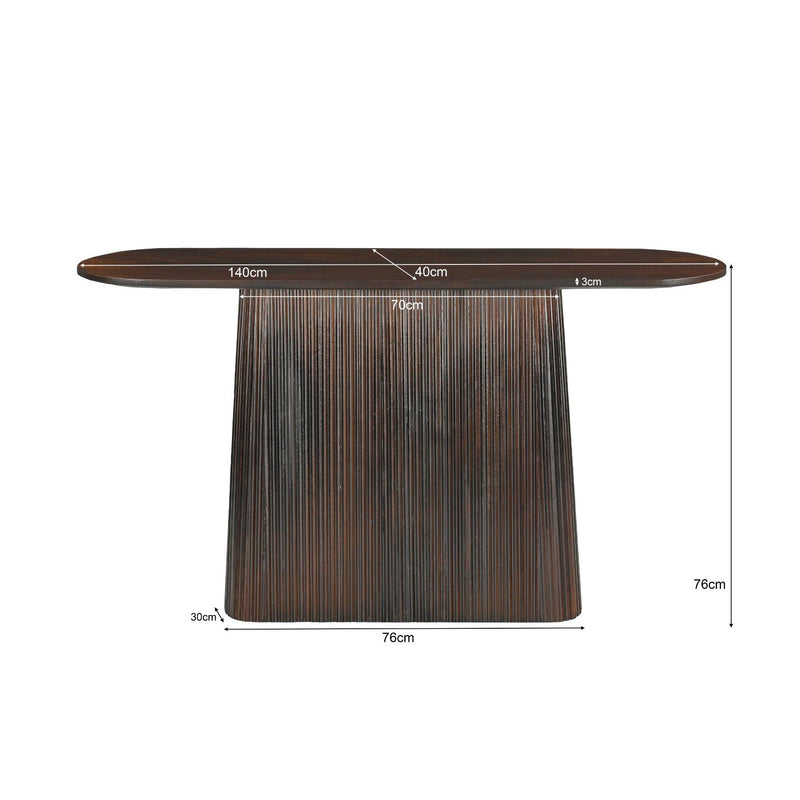 Bijzettafel Salvator Mangohout Bruin 40x140 cm 31188-Bijzettafels-Livingfurn