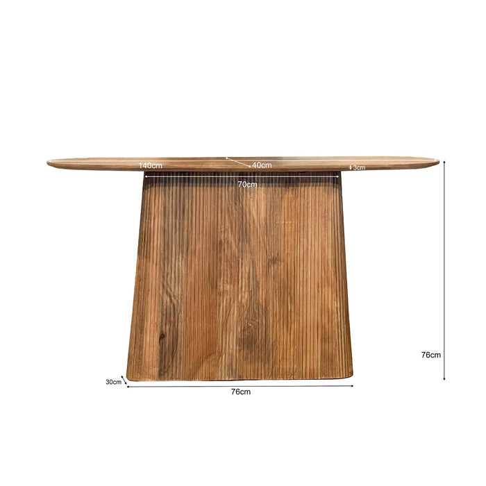 Bijzettafel Salvator Mangohout Bruin 40x140 cm 31435-Bijzettafels-Livingfurn