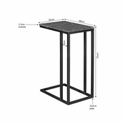 Bijzettafel Slider Marmer Hoog Zwart 40x30x73 cm-Bijzettafels-Starfurn