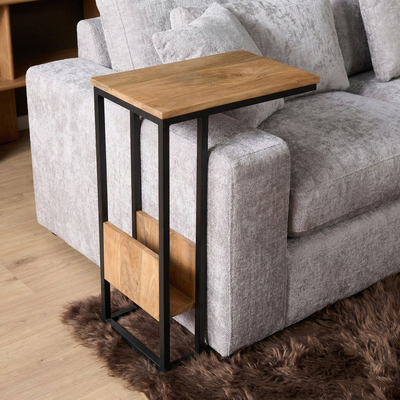 Bijzettafel Slider Naturel Metaal 48x32 cm STF STF-3044-Bijzettafels-Starfurn