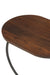 Bijzettafel Swoosh Iron | Mango Hout Brown | Zwart-Bijzettafels-J-Line