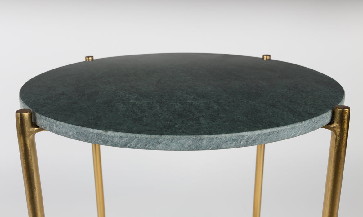 Bijzettafel Timpa Marble Groen Ø44.5x54 cm-Bijzettafels-Creating Home