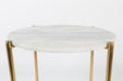 Bijzettafel Timpa Marble Wit Ø44.5x54 cm-Bijzettafels-Creating Home