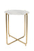 Bijzettafel Timpa Marble Wit Ø44.5x54 cm-Bijzettafels-Creating Home