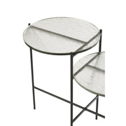 Bijzettafel Transparant Ijzer Rond 38x80 cm-Bijzettafels-J-Line
