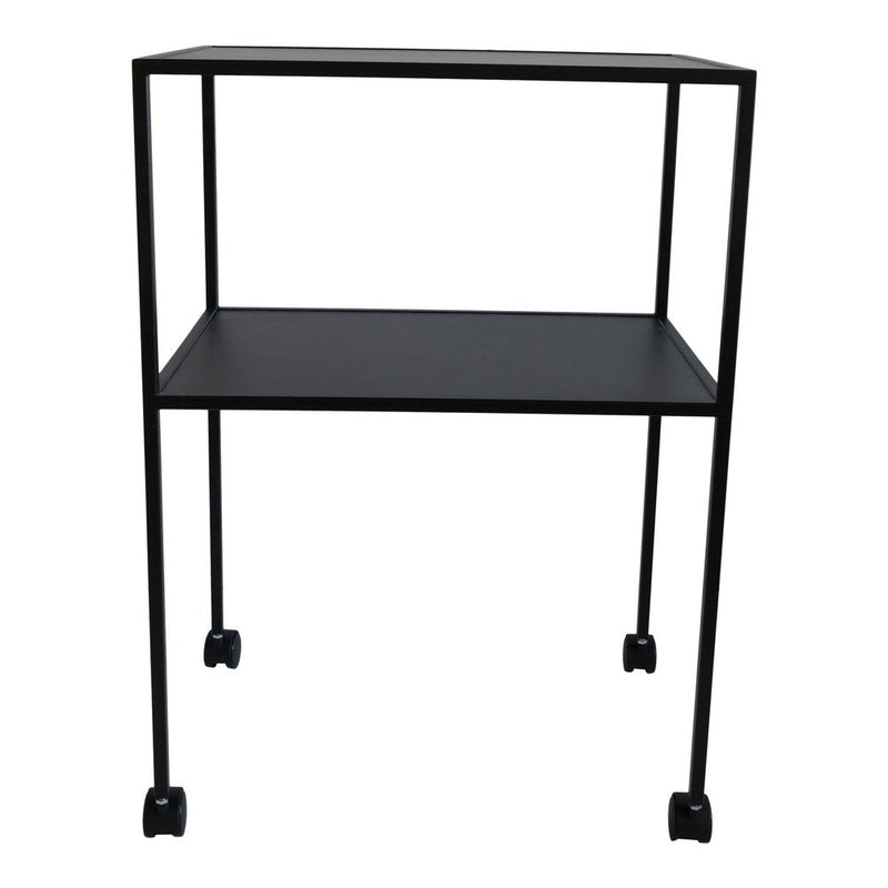 Bijzettafel Trolly Staal Zwart 60x40x86cm Spinder Design-Bijzettafels-Spinder