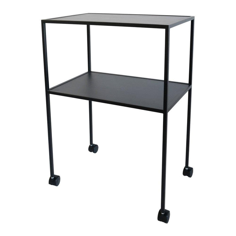 Bijzettafel Trolly Staal Zwart 60x40x86cm Spinder Design-Bijzettafels-Spinder
