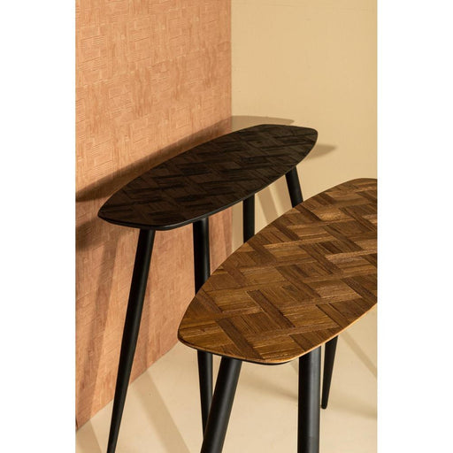Bijzettafel Tyano Teakhout Zwart 40x120 cm-Bijzettafels-PTMD