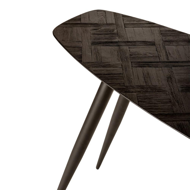 Bijzettafel Tyano Teakhout Zwart 40x120 cm-Bijzettafels-PTMD