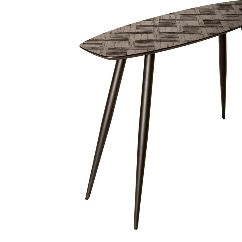 Bijzettafel Tyano Teakhout Zwart 40x120 cm-Bijzettafels-PTMD
