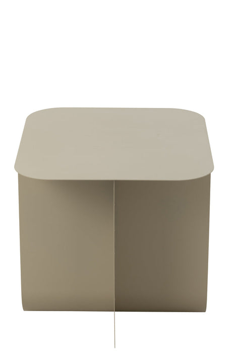 Bijzettafel Vierkant metaal beige-Bijzettafels-J-Line