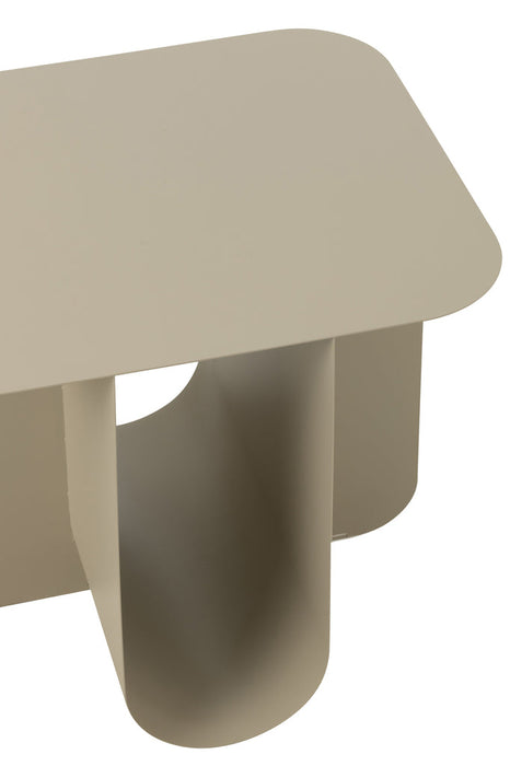 Bijzettafel Vierkant metaal beige-Bijzettafels-J-Line