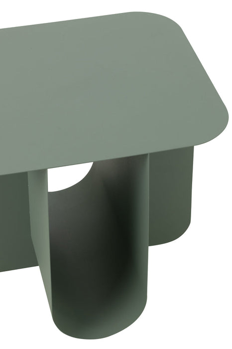 Bijzettafel Vierkant metaal groen-Bijzettafels-J-Line
