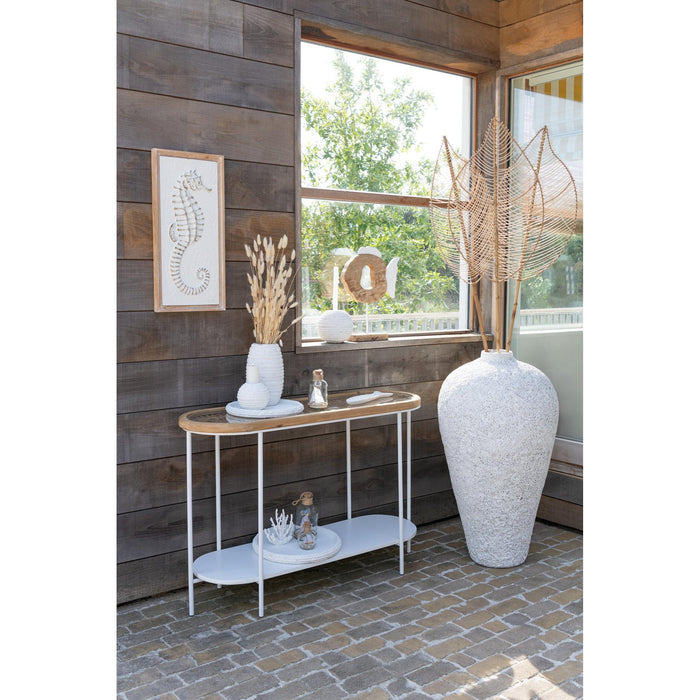 Bijzettafel Wit Glas 40x120 cm-Bijzettafels-J-Line