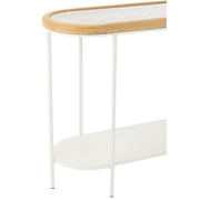 Bijzettafel Wit Glas 40x120 cm-Bijzettafels-J-Line