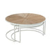 Bijzettafel Wit Glas 91 cm 91x91x41 cm-Bijzettafels-J-Line