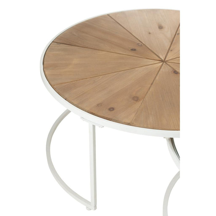 Bijzettafel Wit Glas 91 cm-Bijzettafels-J-Line