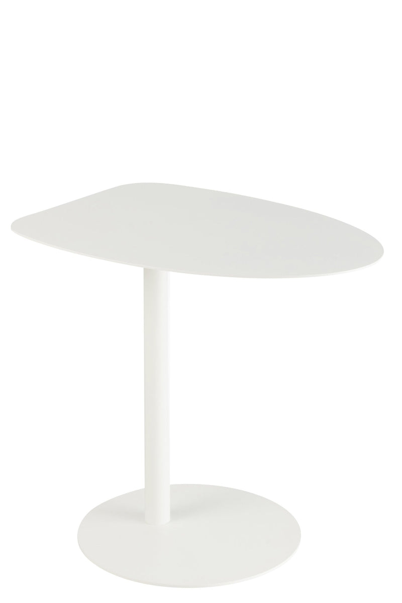 Bijzettafel Wit Ijzer 40x55 cm-Bijzettafels-J-Line