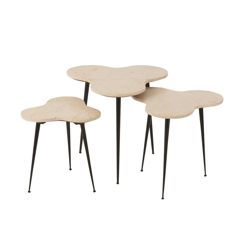 Bijzettafel Wit Ijzer 61 cm 61x61x55 cm-Bijzettafels-J-Line
