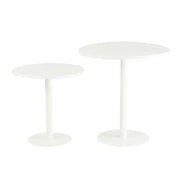 Bijzettafel Wit Ijzer Rond 50 cm 50x50x40 cm-Bijzettafels-J-Line