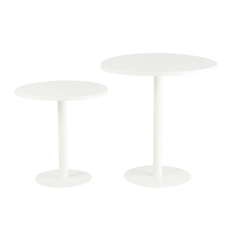 Bijzettafel Wit Ijzer Rond 50 cm 50x50x40 cm-Bijzettafels-J-Line