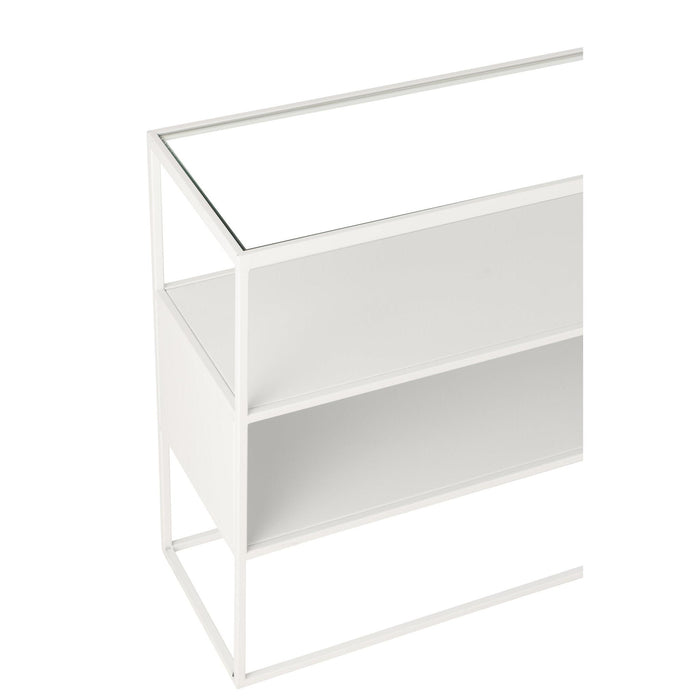 Bijzettafel Wit Ijzer Vierkant 30x140 cm-Bijzettafels-J-Line