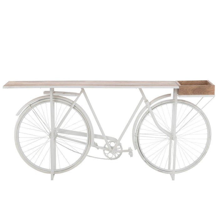 Bijzettafel Wit Mangohout hout 36x185 cm-Bijzettafels-J-Line