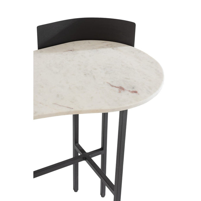 Bijzettafel Wit Marmer 60x110 cm-Bijzettafels-J-Line