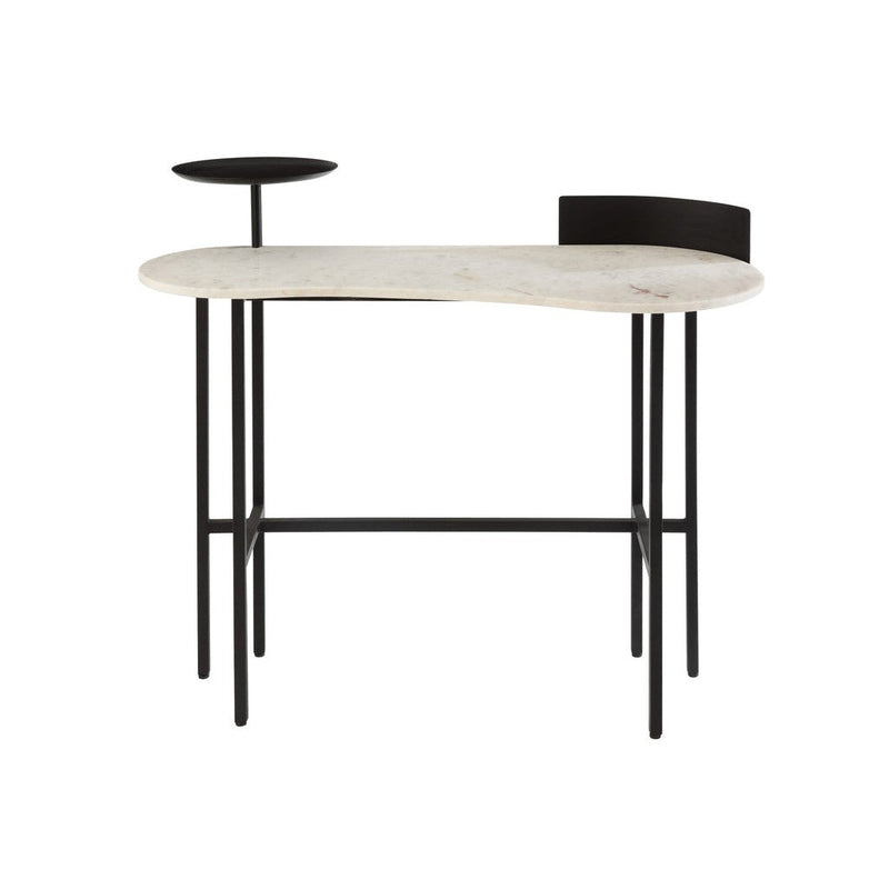 Bijzettafel Wit Marmer 60x110 cm-Bijzettafels-J-Line