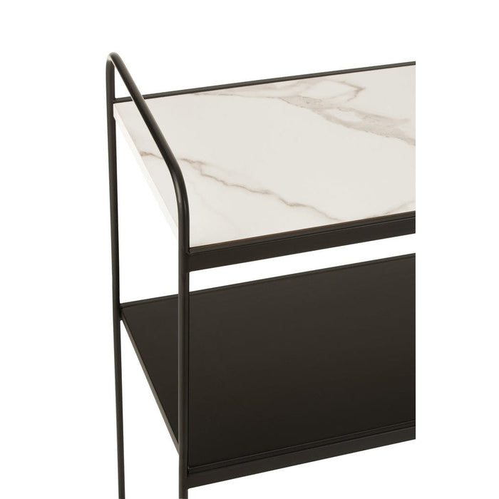 Bijzettafel Wit Mdf 30x90 cm-Bijzettafels-J-Line