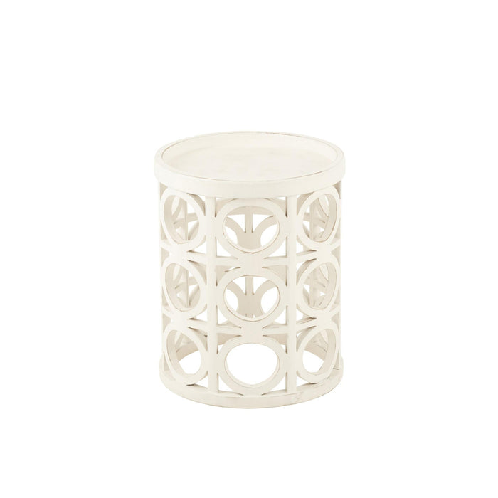Bijzettafel Wit Mdf 40 cm 40x40x50 cm-Bijzettafels-J-Line