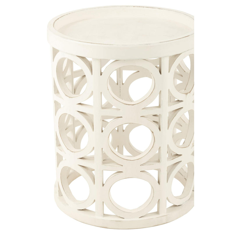 Bijzettafel Wit Mdf 40 cm 40x40x50 cm-Bijzettafels-J-Line