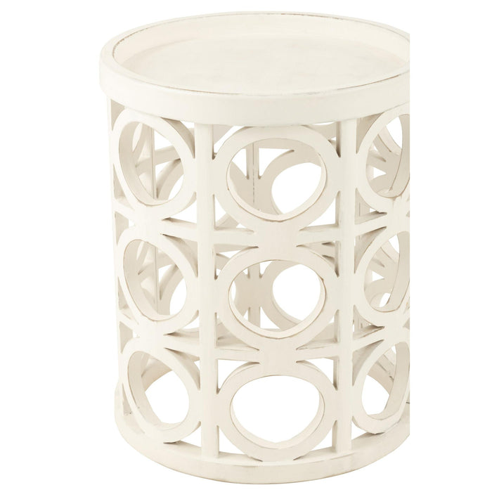 Bijzettafel Wit Mdf 40 cm 40x40x50 cm-Bijzettafels-J-Line