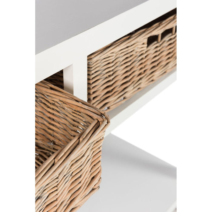 Bijzettafel Wit Mdf 44x110 cm-Bijzettafels-J-Line