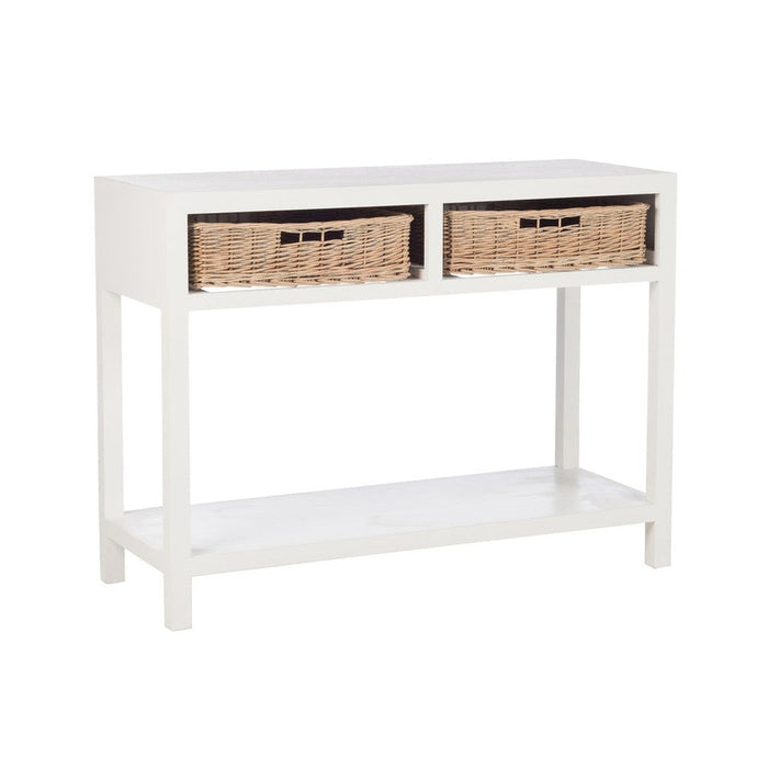 Bijzettafel Wit Mdf 44x110 cm-Bijzettafels-J-Line
