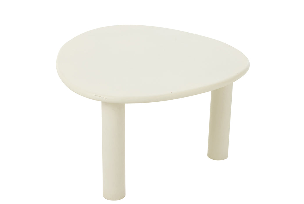 Bijzettafel Wit Mdf 66 cm-Bijzettafels-J-Line