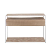 Bijzettafel Wit Metaal 40x120 cm-Bijzettafels-J-Line