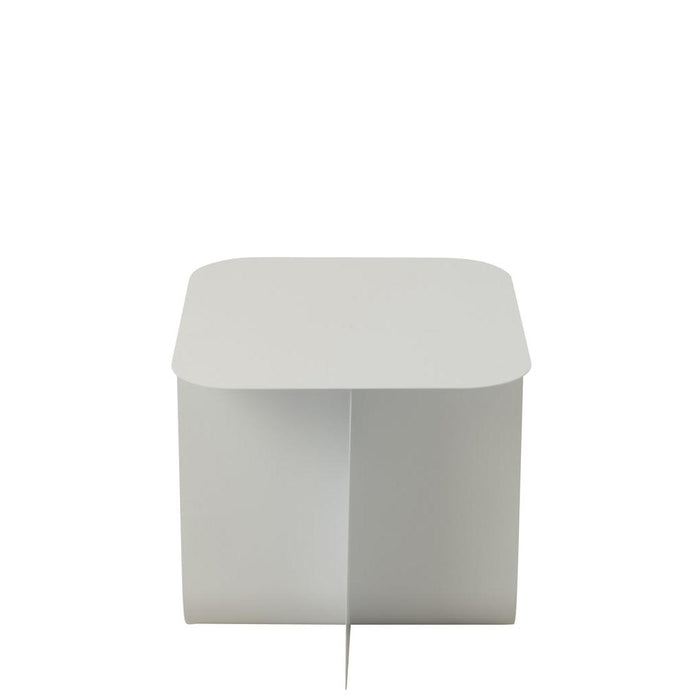 Bijzettafel Wit Metaal Vierkant 40 cm-Bijzettafels-J-Line
