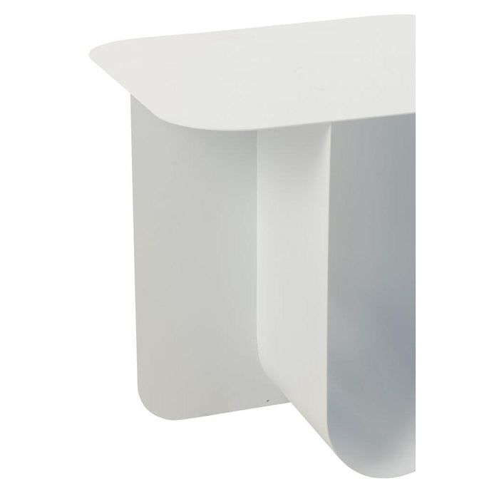 Bijzettafel Wit Metaal Vierkant 40 cm-Bijzettafels-J-Line