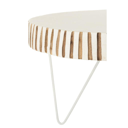 Bijzettafel Wit Paulownia hout 48 cm 48x48x36.5 cm-Bijzettafels-J-Line