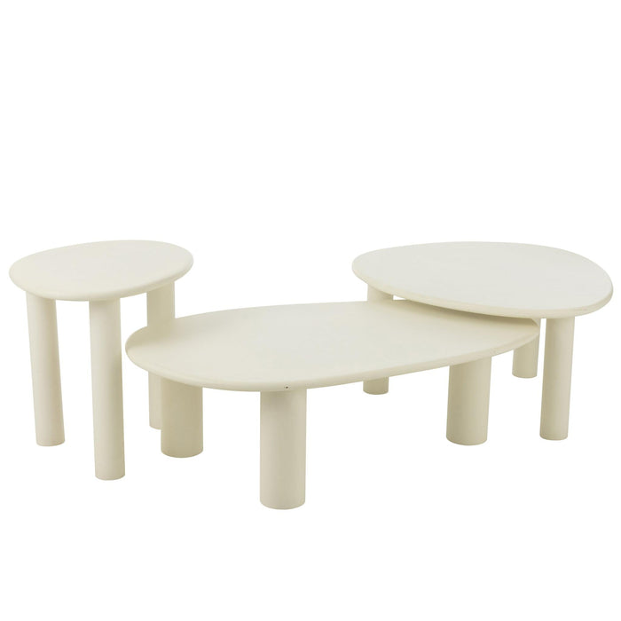 Bijzettafel Wit Pvc L 59x108 cm-Bijzettafels-J-Line