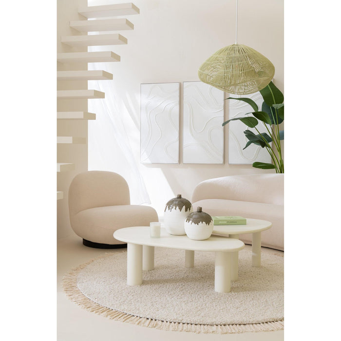 Bijzettafel Wit Pvc L 59x108 cm-Bijzettafels-J-Line